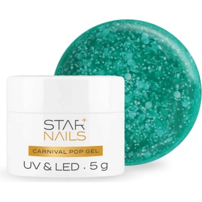 Uv Led Gel Carnival Pop, 5ml, 005 Caribbean Green efektový gel