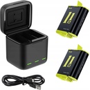 Telesin 3-slot nabíječka + 2 baterie set pro GoPro Hero 9/10/11 GP-BNC-901-B