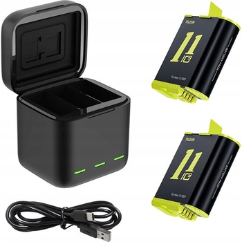 Telesin 3-slot nabíječka + 2 baterie set pro GoPro Hero 9/10/11 GP-BNC-901-B