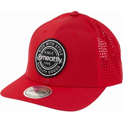 Meatfly Ollie Perfor Cap Red Label Červená