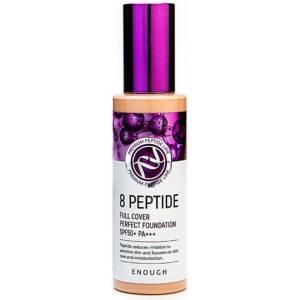 Enough 8 Peptide Full Cover Perfect Foundation SPF 50+ PA+++ - #21 - Пептиден фон дьо тен с пълно покритие SPF 50+ PA+++ #21 100g