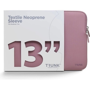 Trunk Удароустойчив неопренов калъф за Macbook Pro 13 и Macbook Air 13 (от модел 2017 и по-нов) - Trunk Textile Neoprene Laptop Sleeve (розов) (TR-TTALSPA13-WRO)