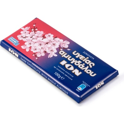 Ion hořká čokoláda s celými mandlemi 100 g