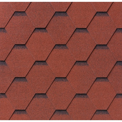 IKO ArmourShield Plus Hexagonál tehlová červená tieňovaná