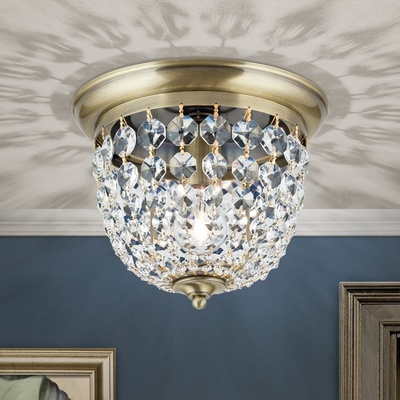 Orion DLU 1840/26-Кристален плафон PLAFOND 1xE27/40W/230V Ø 26 см бронзов (OR0077)