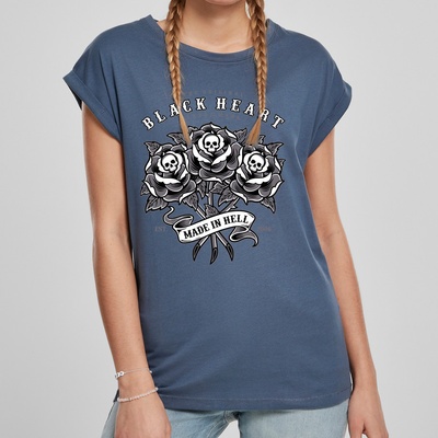Black Heart ROSE SKULL EXT modrá