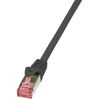 LogiLink Кабел S/FTP LOGILINK Cat6, LSZH, Мед, 1 м, Черен, AWG27, Двойно екраниран CQ2033S (CQ2033S)
