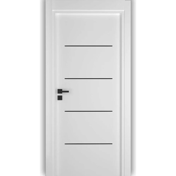 Image 1 of Vexo Интериорна врата Лайн - бял мат - черни лайсни (цена без монтаж)