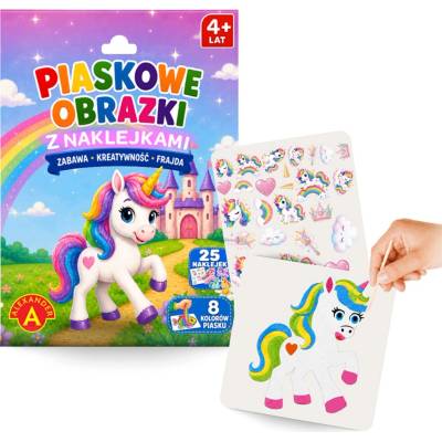 Spirograf s nálepkami Jednorožec maľovanie pieskom Alexander