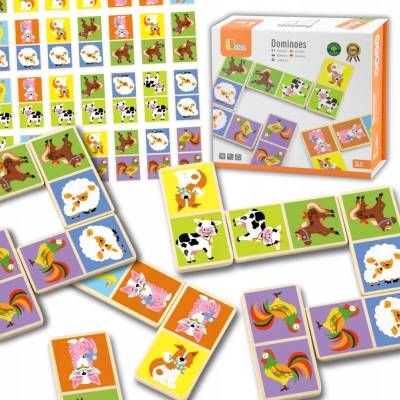 Viga Drevené domino domáce zvieratá