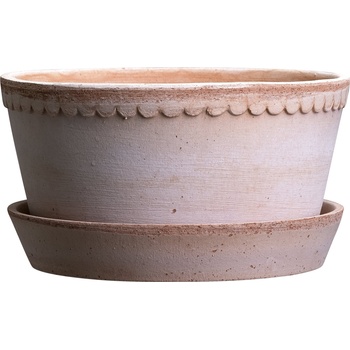 Bergs Potter Саксия Helena ниска с поставка 11 x 21 см розова (HR21US)