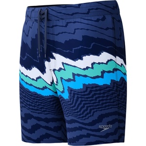 Speedo stripe flex boardshort navy/white m - uk34
