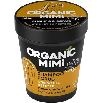 Organic Mimi Възстановяващ шампоан-скраб за коса Sea Salt & Ginger, 280 g
