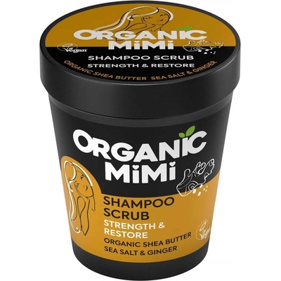 Organic Mimi Възстановяващ шампоан-скраб за коса Sea Salt & Ginger, 280 g