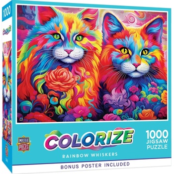 Masterpieces - Puzzle Colorize - Rainbow Whiskers - 1 000 piese