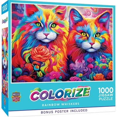 Masterpieces - Puzzle Colorize - Rainbow Whiskers - 1 000 piese