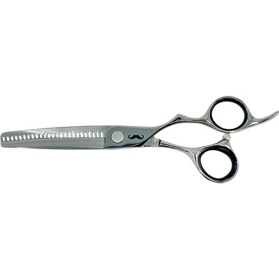Mr. Mustache Engrave Silver Thinning Scissors 5.5" / 6.0"