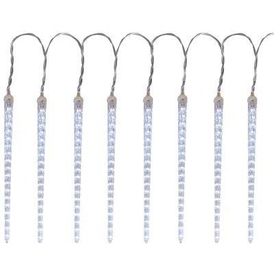 MagicHome Reťaz Icicle 352x LED studená biela 16 cencúľov vodopádový efekt 230 V 50 Hz IP44 exteriér osvetlenie L- 4,50 5 m