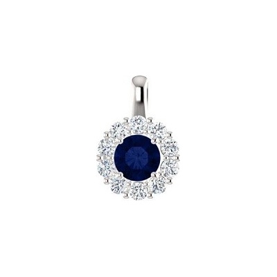 Blink-Blink Luxusný diamantový prívesok so Zafírom 4262BZZS