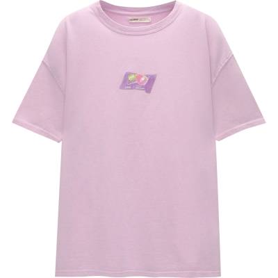 Pull&Bear Тениска лилав, размер M