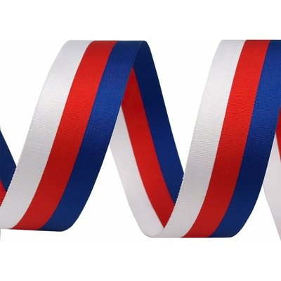 Taftová stuha TRIKOLORA CZ / Česká republika, šíře 3cm (stuha v metráži)