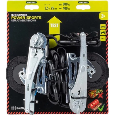 Quickloader Samonavíjecí popruh Retractable 800 kg, 3,5 m Dvojbalení