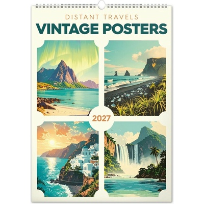 NOTIQUE nástěnný Vintage plakáty tropické ráje 33 × 46 cm 2027