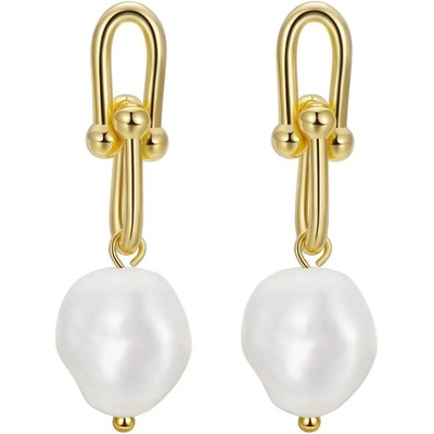 Majya Strieborné náušnice DAFNI pozlátené 11693