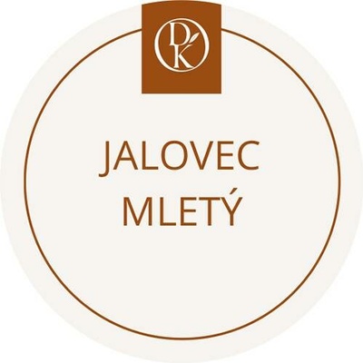 Davídkovo koření Etiketa Jalovec mletý béžová průměr 4,5 cm 1 ks