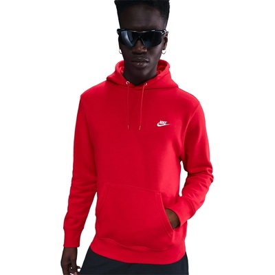 Nike Мъжки суичър Nike Sportswear Club Fleece Pullover Hoodie Mens - Uni Red/White