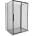 Mexen Rox-3S трислойна плъзгаща се душ кабина, 155 x 90 см, черна рамка, черна (8C2-155-090-70-70-3S-P)