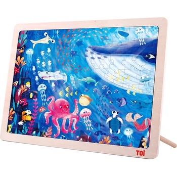 Image 1 of Toi World Детски дървен пъзел Toi World - Под водата, 100 части (TWTP021)