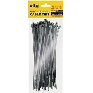 VITO Кабелни превръзки 3.6/200 черни с uv защита - vito (7100300)