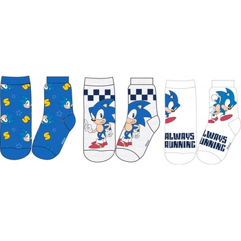 Sonic Detské ponožky 3 balenie