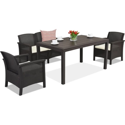 BICA Ратанови мебели Venezia Apetito 4 кафява Bica (BCVENAP4BR)