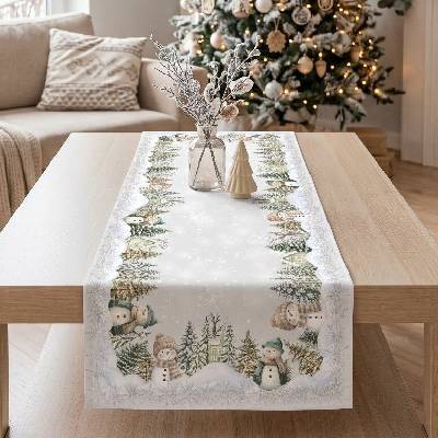 Raebel Vianočný behúň šerpa 6361 so snehuliakmi Polyester 40x140 cm