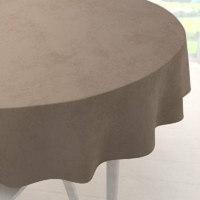 Biante Velký sametový kulatý ubrus Velvet Premium SVP-005 Světle hnědý Ø 160cm
