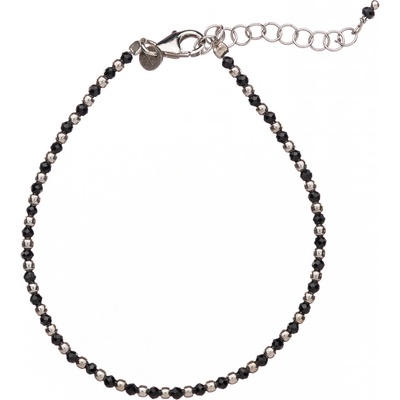 Alisia korálkový náramek z černého spinelu AL1235-Argento-Spinello