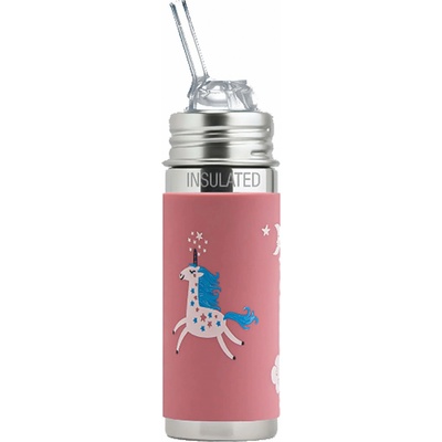Pura Nerezová Termo lahev s brčkem 260 ml Unicorn