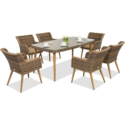 Garden Point Градинските мебели от техноратан Cordoba Garden Point за 6 души кафяви (GAP324)
