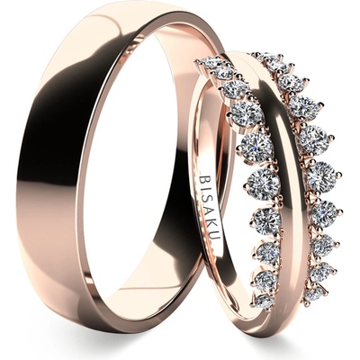 Bisaku Snubní Pilar BIS B344662175150125RG Růžové zlato