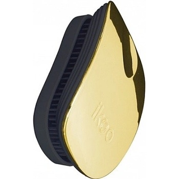 Ikoo Pocket Metallic Black Soleil kartáč na vlasy černo-zlatý