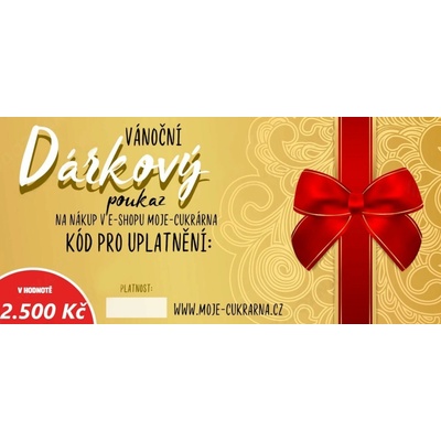 Vánoční dárkový poukaz 2 500 Kč možnosti: na e-mail – Hledejceny.cz
