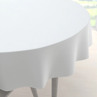 Biante Teflónový okrúhly obrus TF-027 Biely bez vzoru Ø 130 cm