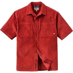 Passenger Мъжка риза с копчета Passenger Backcountry S/S Cord Shirt - Redwood (033-3112-0111)