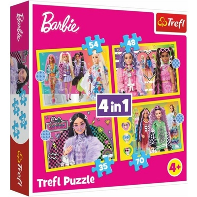 Trefl 4v1 Šťastný svet Barbie 28,5 x20 5cm v krabici 28x28x6cm