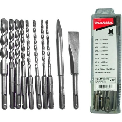 Makita D-46361 sada vrtákov a sekáčov SDS-Plus 10ks