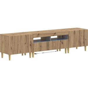 vidaXL 3 части LED ТВ шкаф ARNHEM 3 бр. Дъб артизан (3416609)