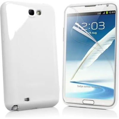 Samsung Galaxy Note II N7100 Силиконов Калъф Бял + Протектор