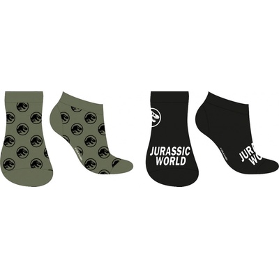 Jurský svet 5234100 Chlapčenské členkové ponožky khaki / čierna